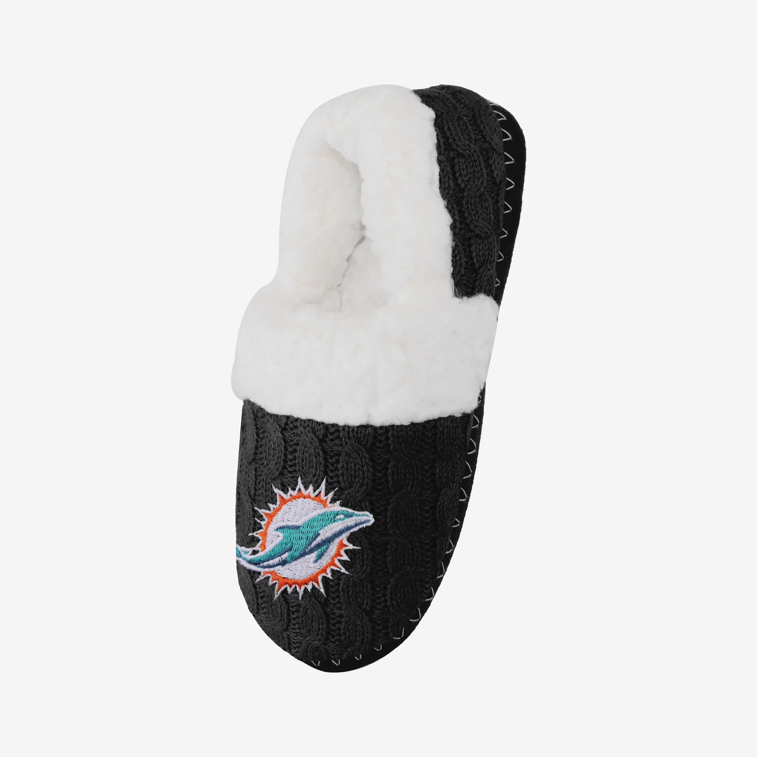 Miami Dolphins Womens Team Color Moccasin Slipper