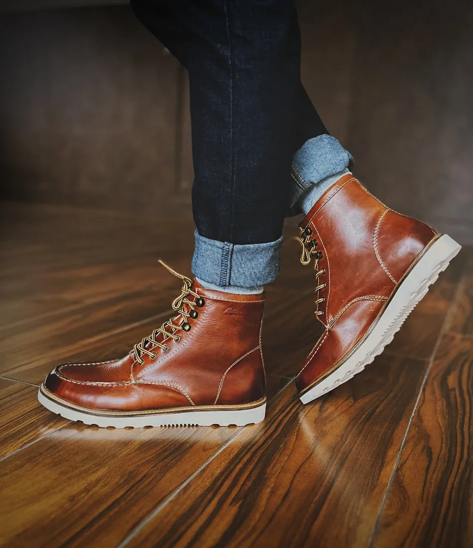 Moc Toe Boots - Cognac