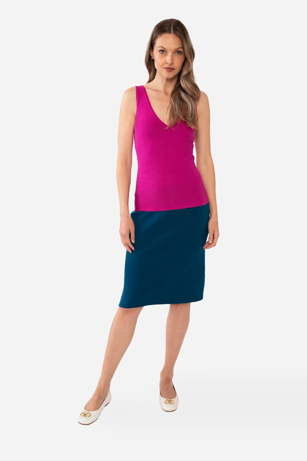 NATALIYA PENCIL SKIRT - NAVY