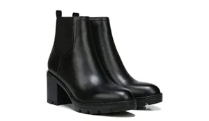 Naturalizer Womens Verney Waterproof Lug Sole Ankle Bootie Black Waterproof Leather 7.5 M