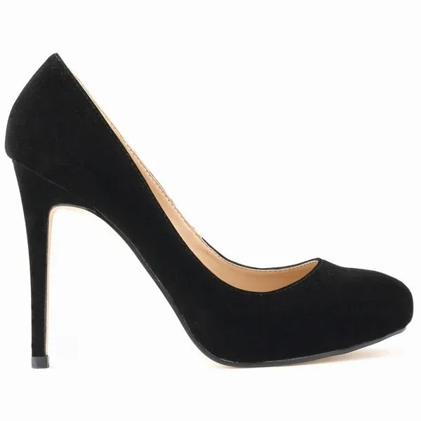 New Women Stilettos Pumps Sexy 11cm Round Toe Velvet High Heels Shallow Elegant Lady Office Party Wedding Shoes Large Size 43