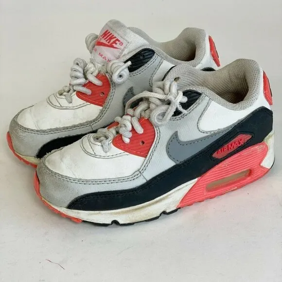 Nike Air Max 90 PS Youth Kids Running Athletic Sneaker Infrared 11C 307794-137
