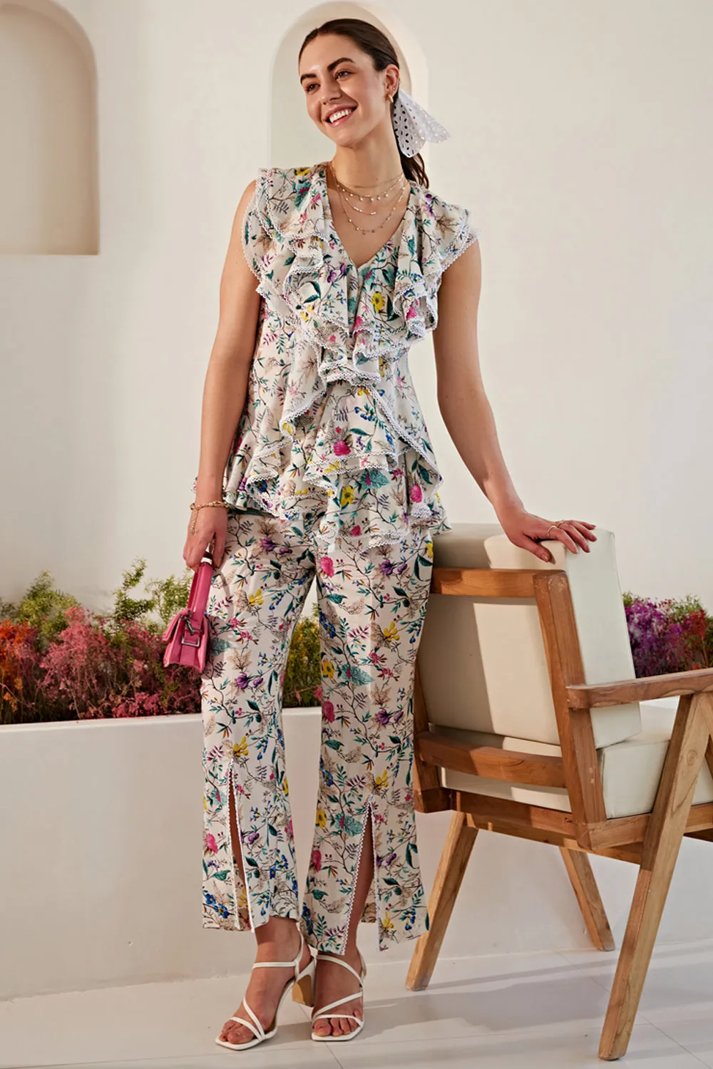 Nriti Shah In Our Frilly Flutter Printed Co-ord Set