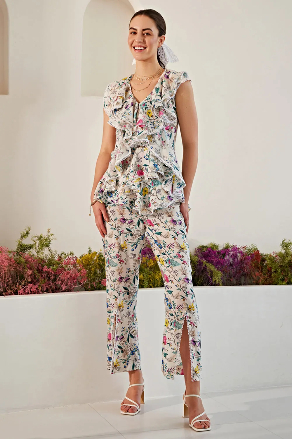 Nriti Shah In Our Frilly Flutter Printed Co-ord Set