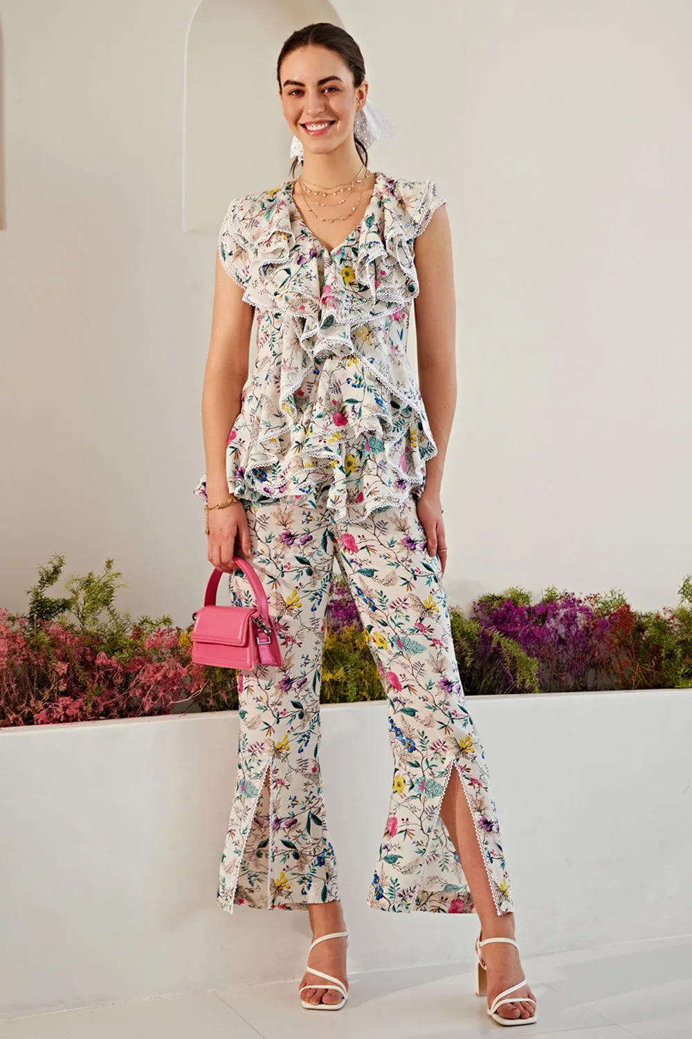 Nriti Shah In Our Frilly Flutter Printed Co-ord Set