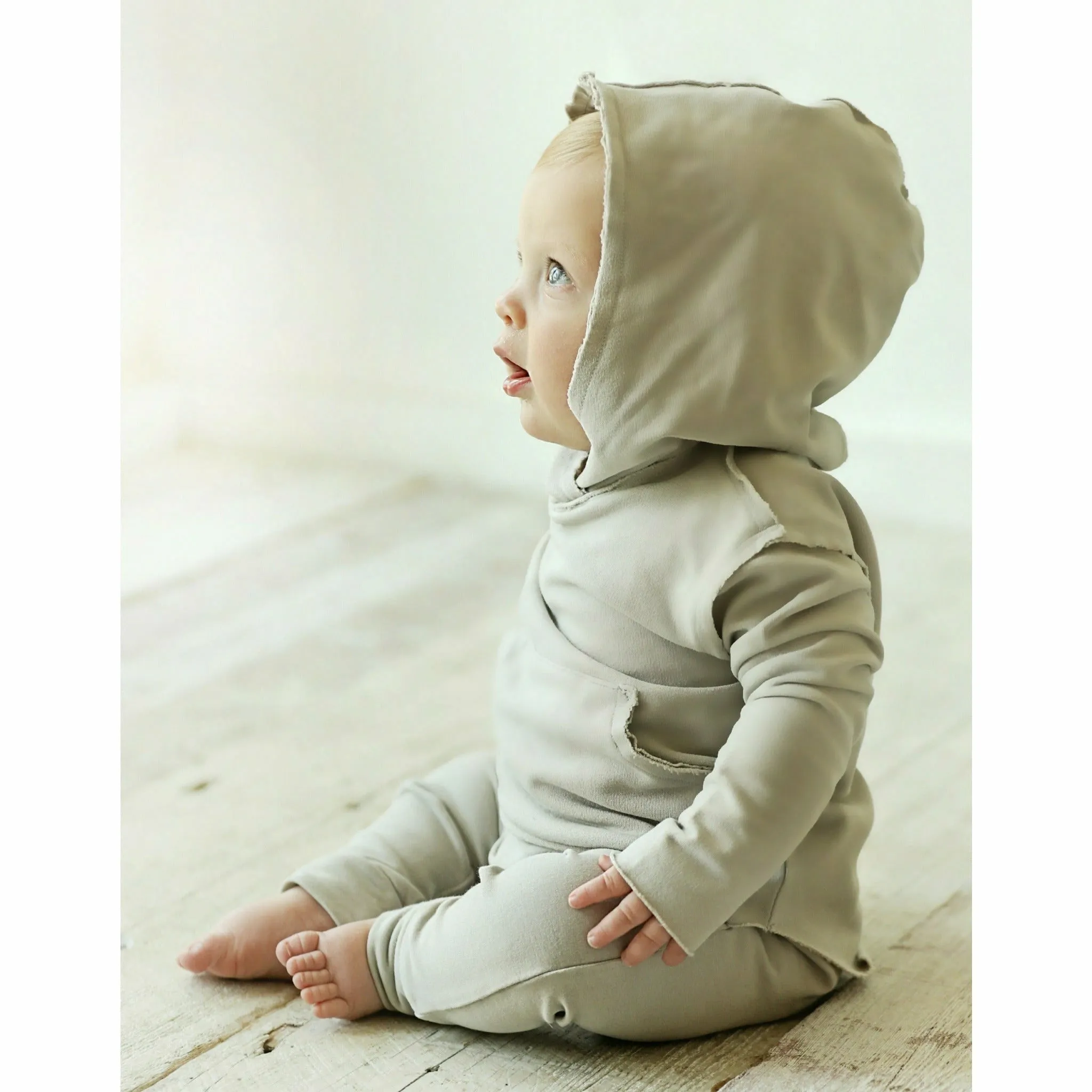 Organic Baby  Benji Hoodie Cream