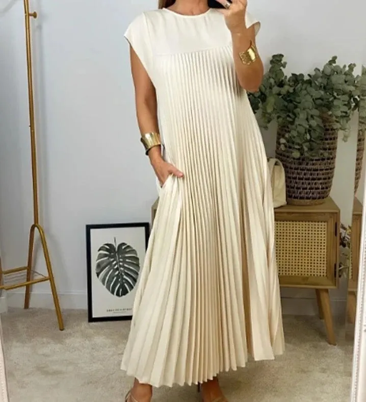 Paloma Pleated Column Dress