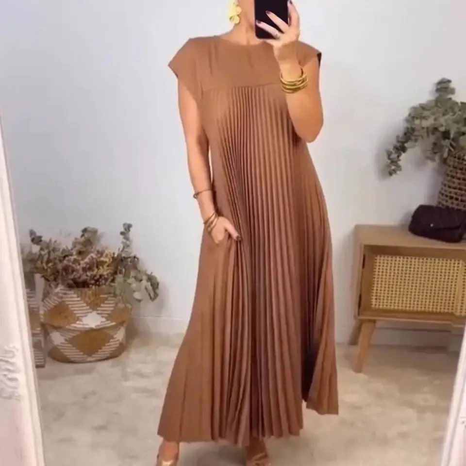 Paloma Pleated Column Dress