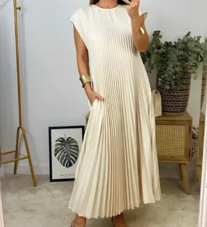 Paloma Pleated Column Dress