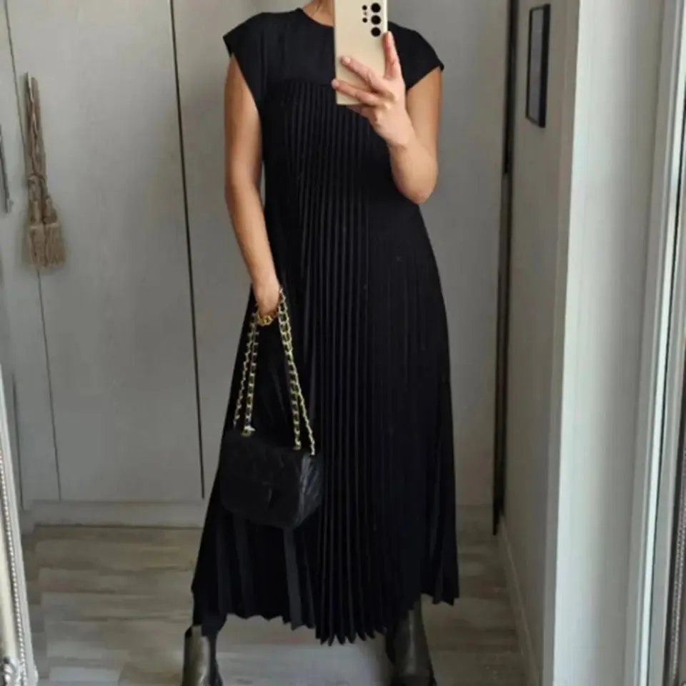 Paloma Pleated Column Dress