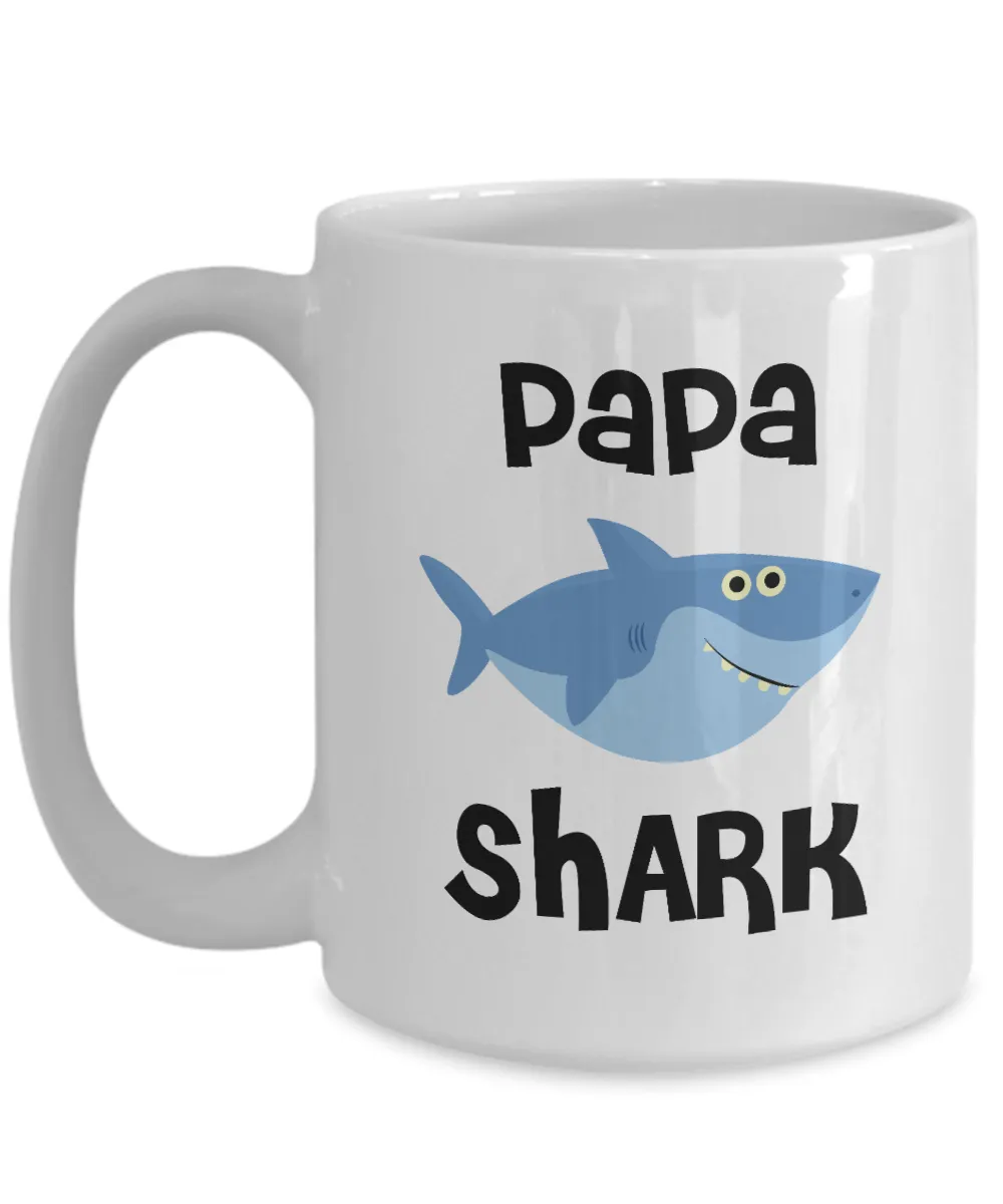 Papa Shark Mug Do Do Do Coffee Cup Papa Birthday Gift Idea Gifts for Papas