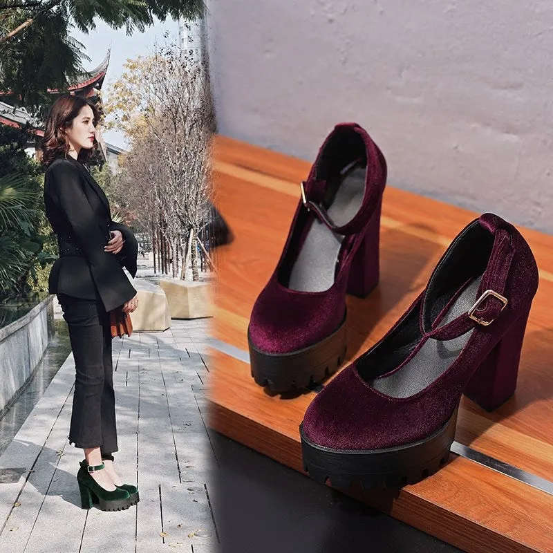Platform Shoes With Thick Heel