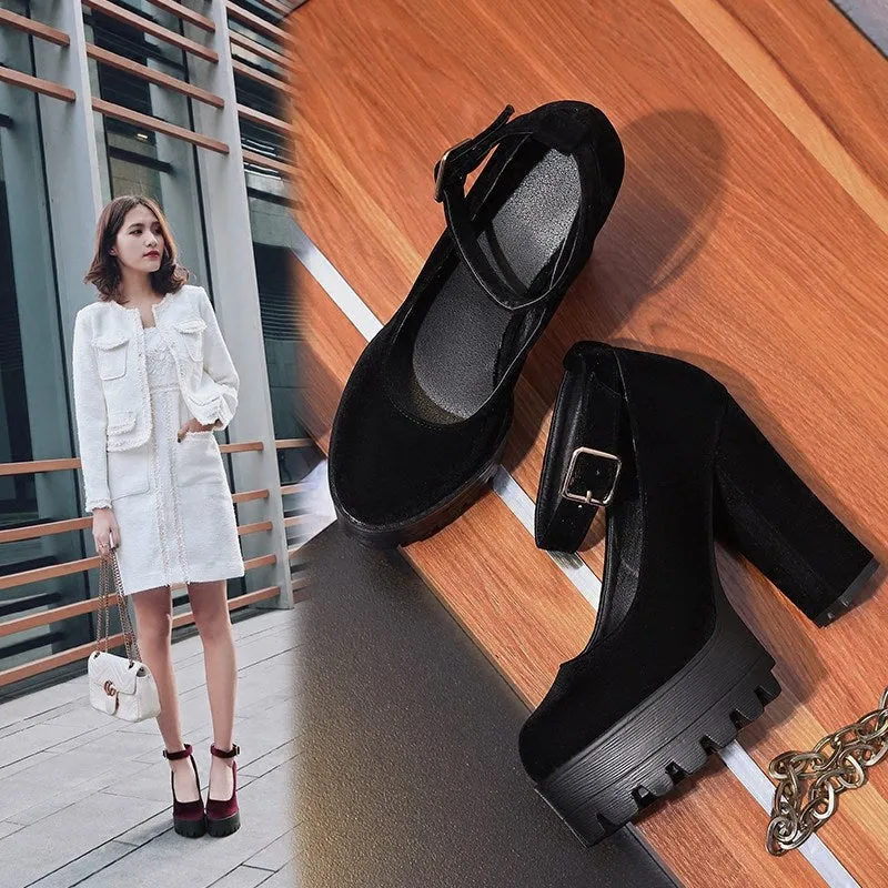 Platform Shoes With Thick Heel