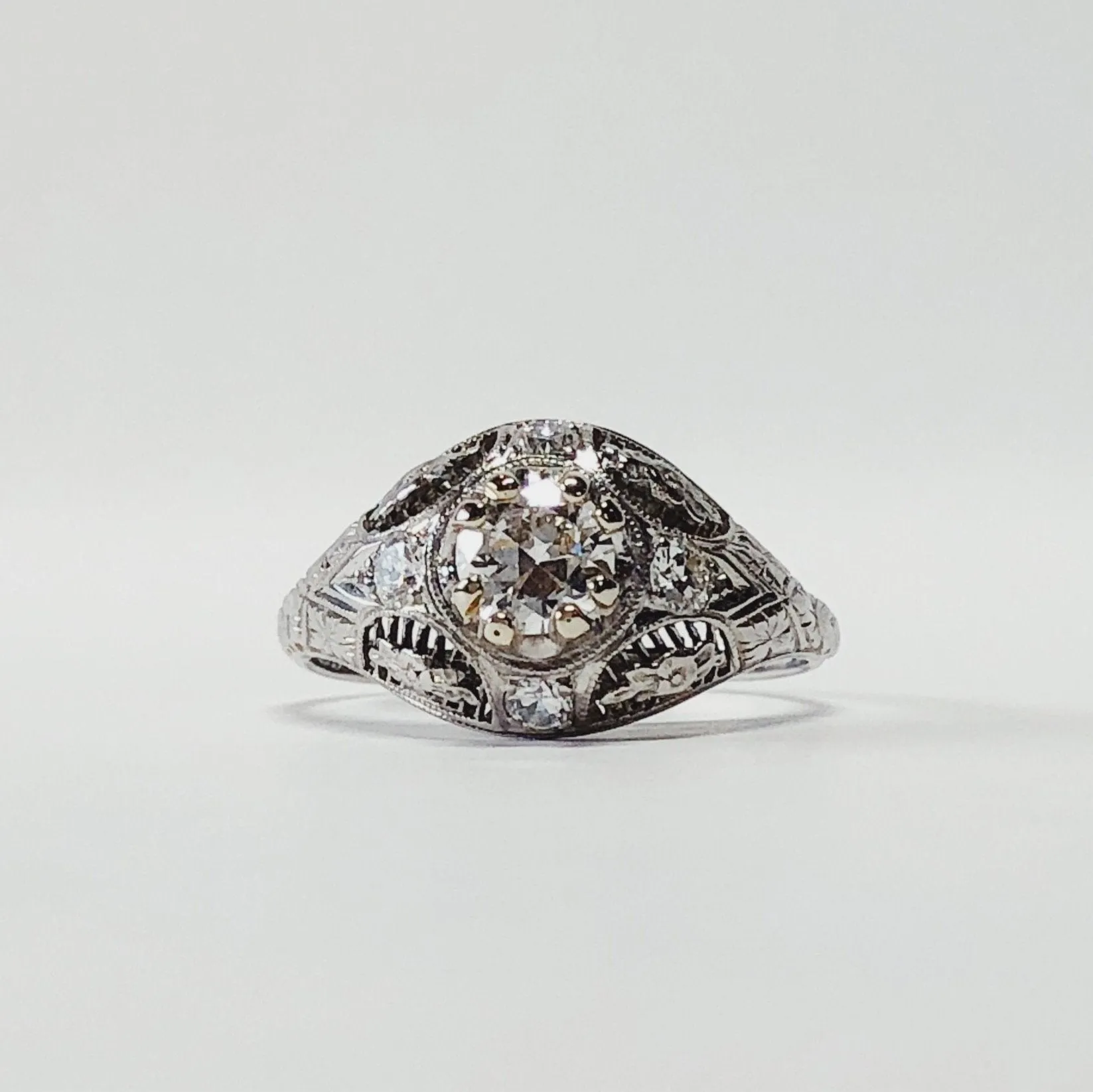 Platinum .60ct Edwardian Diamond Ring