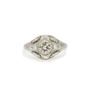 Platinum .60ct Edwardian Diamond Ring