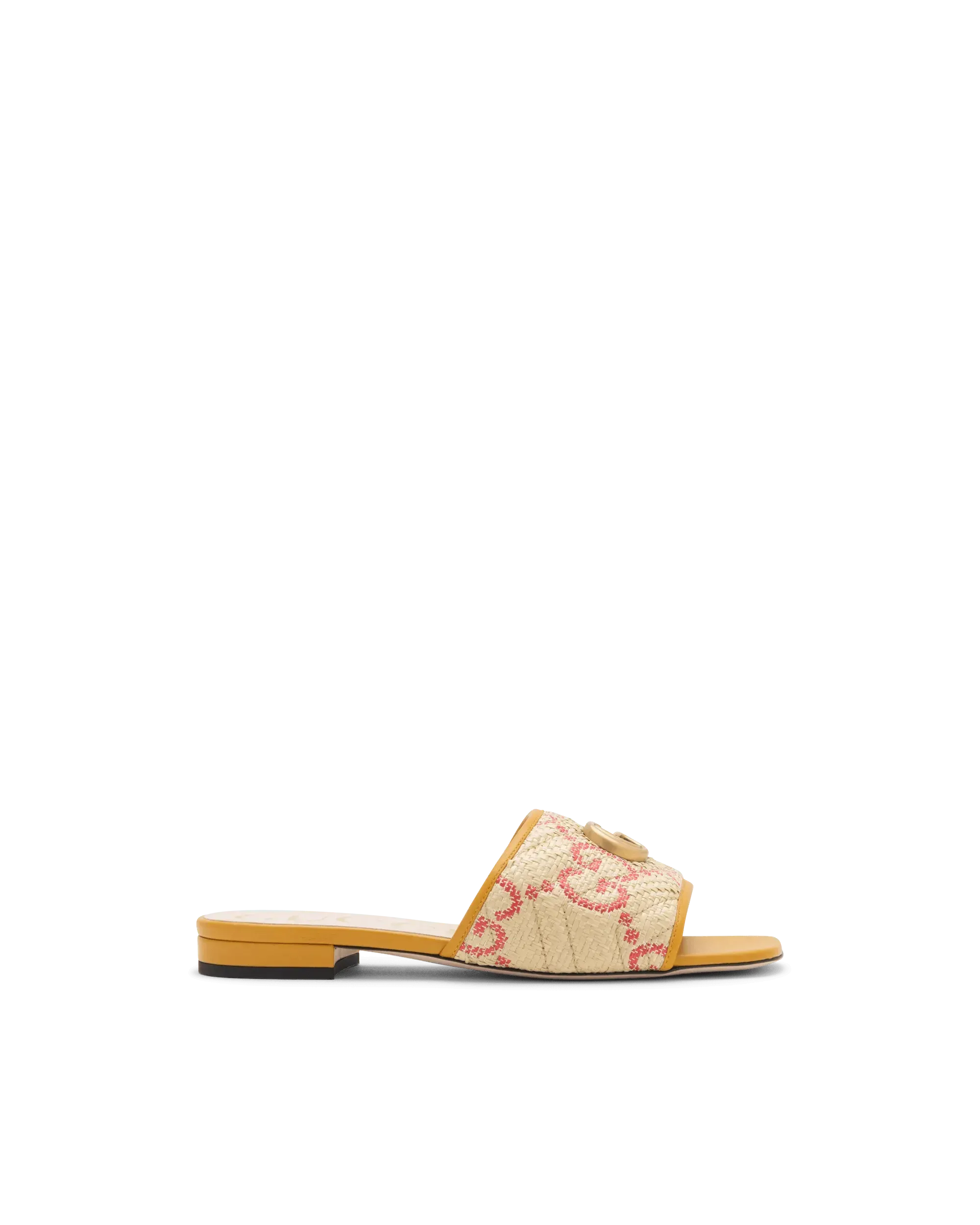Raffia Chevron GG Sandal