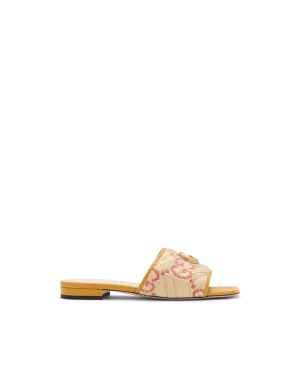 Raffia Chevron GG Sandal