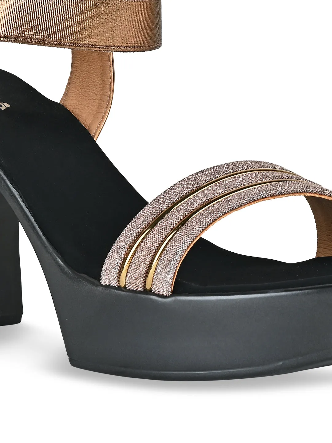 Rocia By Regal Antique Gold Women High Heel Sandal