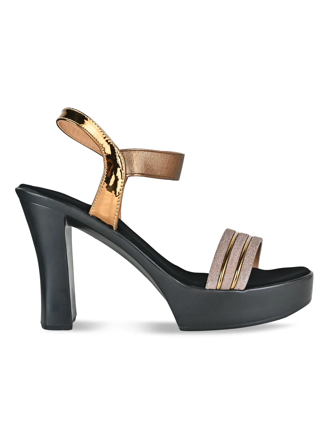 Rocia By Regal Antique Gold Women High Heel Sandal