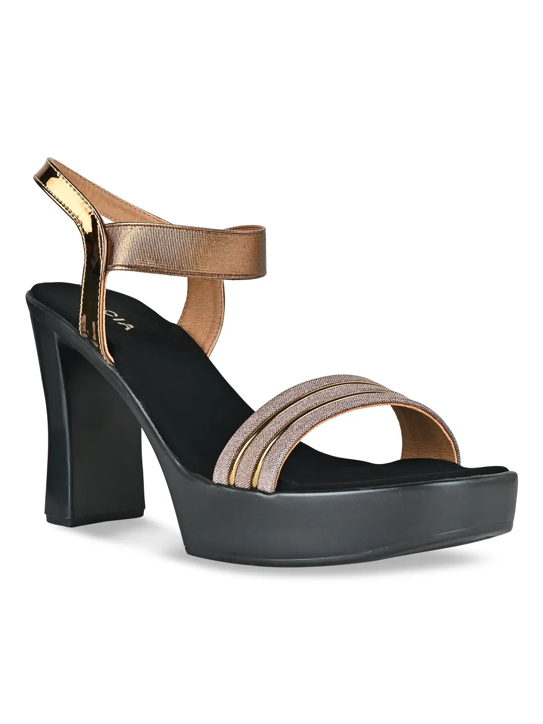 Rocia By Regal Antique Gold Women High Heel Sandal