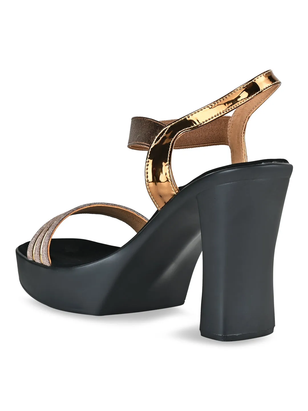 Rocia By Regal Antique Gold Women High Heel Sandal