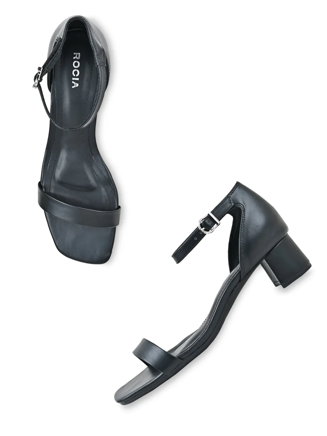 Rocia By Regal Black Women Block Heel Sandal