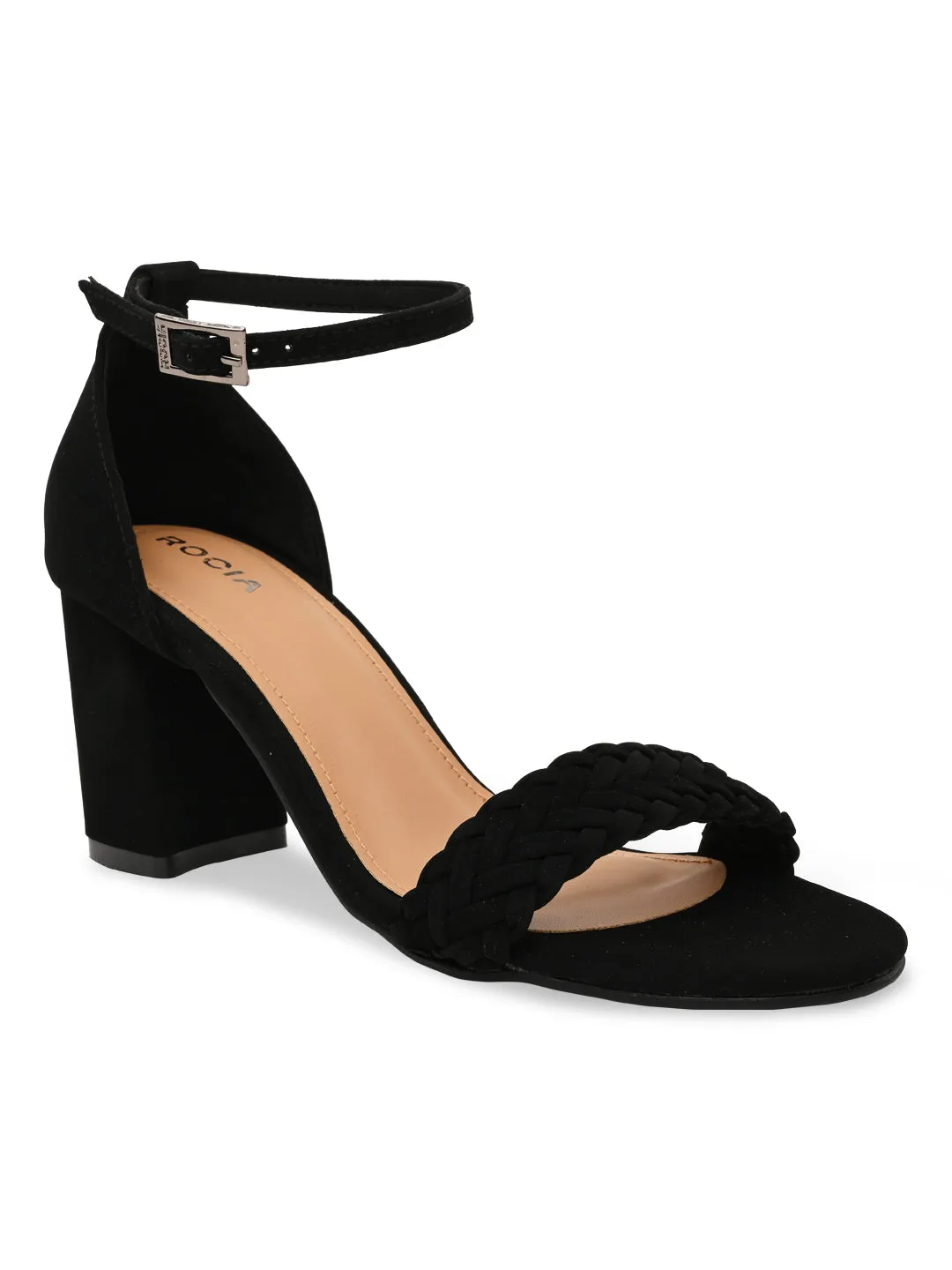 Rocia By Regal Black Women Braided Counter Back Sandals