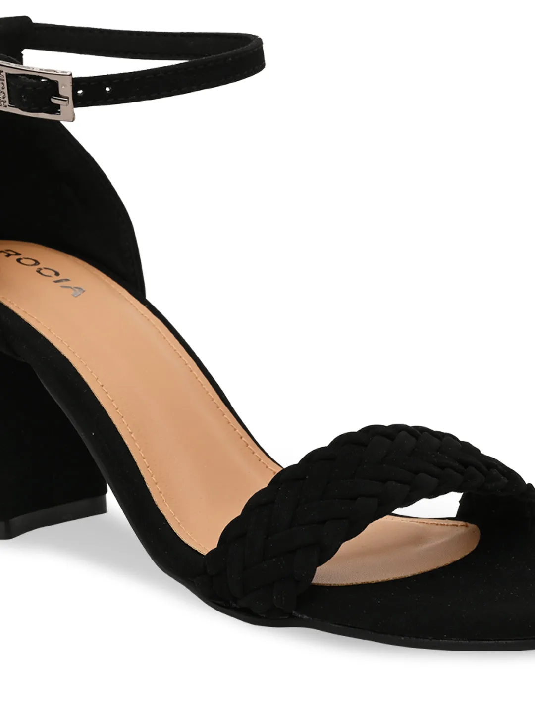 Rocia By Regal Black Women Braided Counter Back Sandals