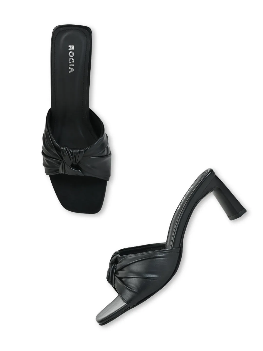 Rocia By Regal Black Women Casual Knotted High Heels
