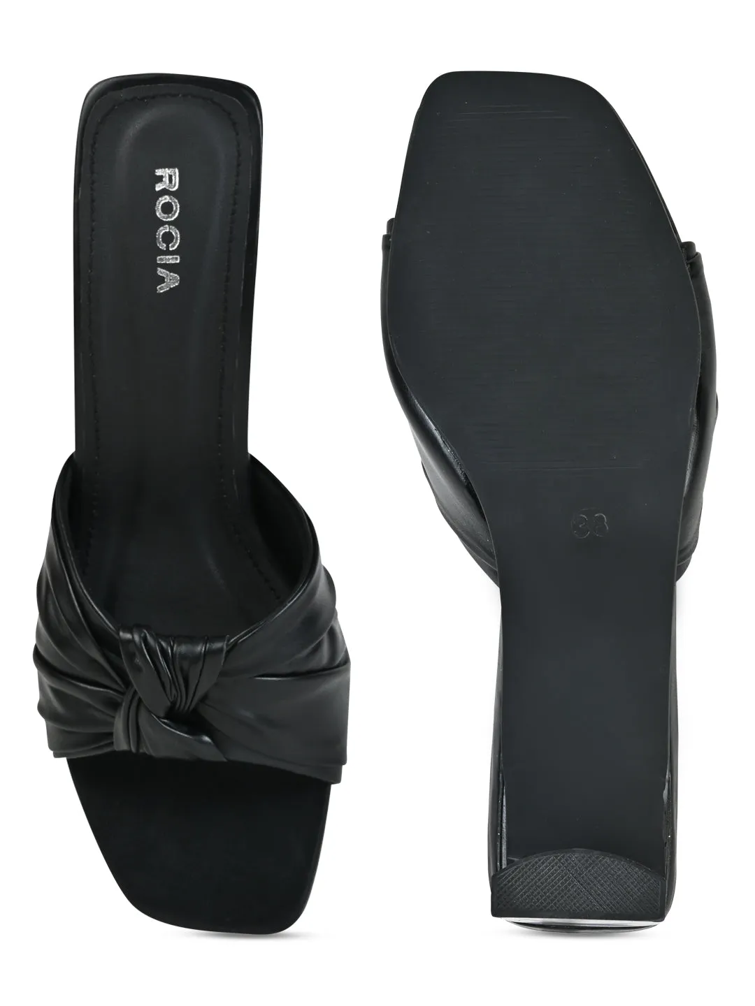 Rocia By Regal Black Women Casual Knotted High Heels