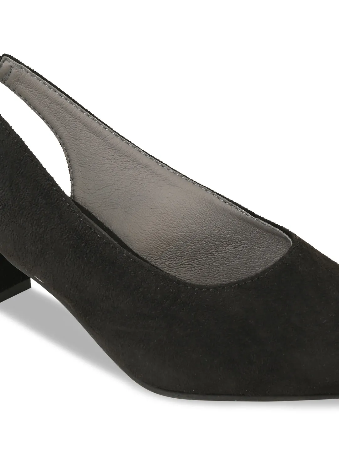 Rocia By Regal Black Women Suede Sling Backs