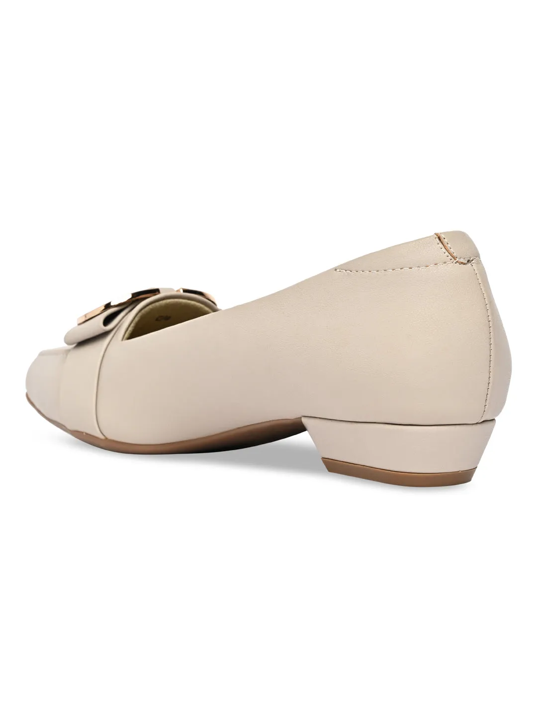 Rocia By Regal Grey Women Square Toe Buckled Work Wear Pumps