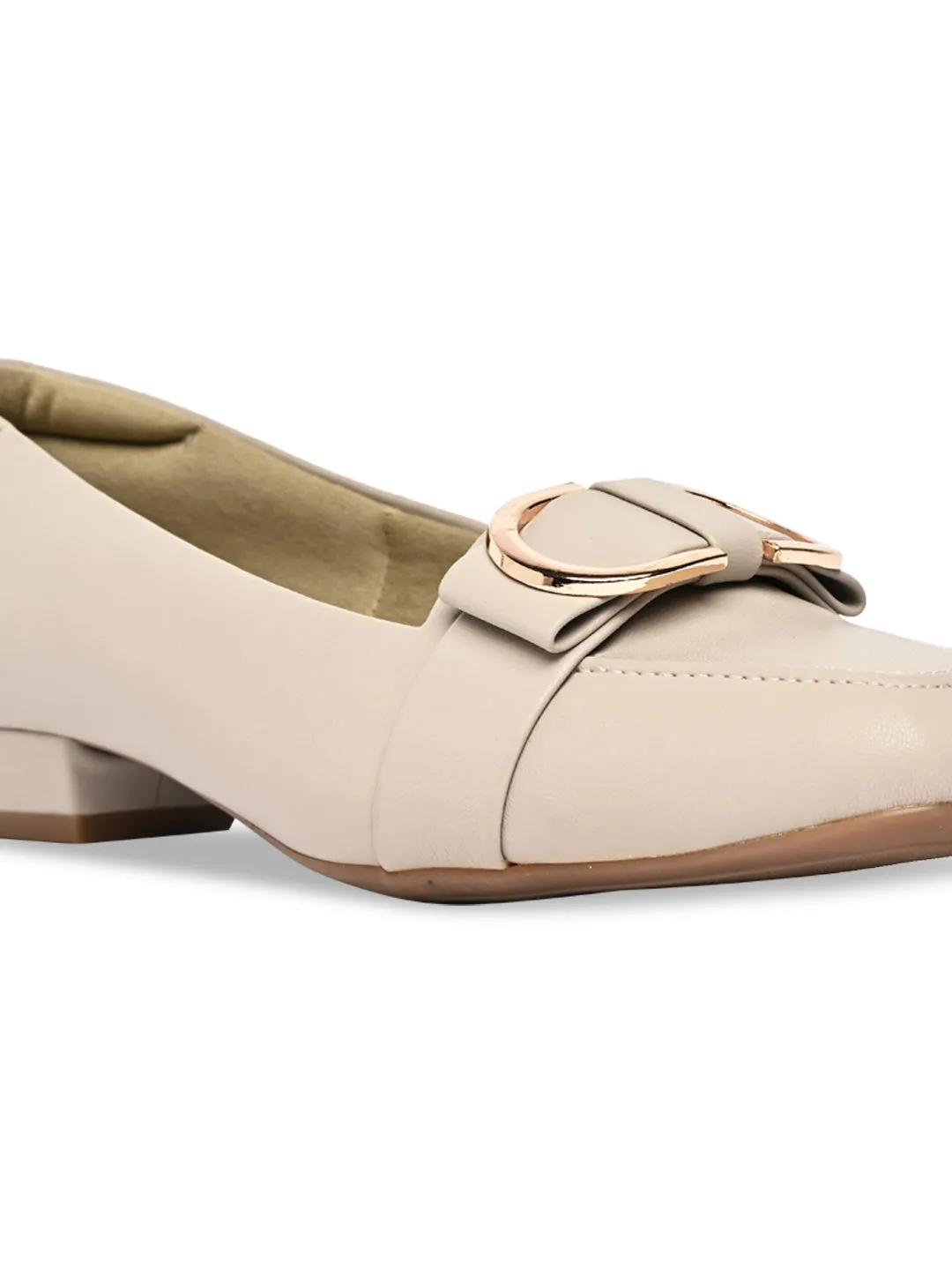 Rocia By Regal Grey Women Square Toe Buckled Work Wear Pumps