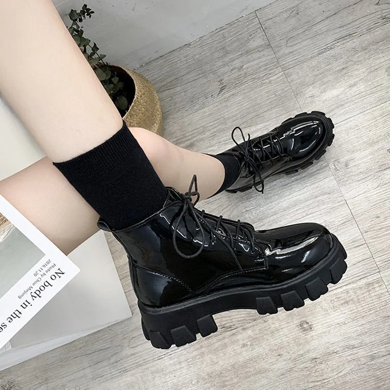 Rock Shoes Woman Boots Mid-Calf Booties Women Luxury Designer Boots