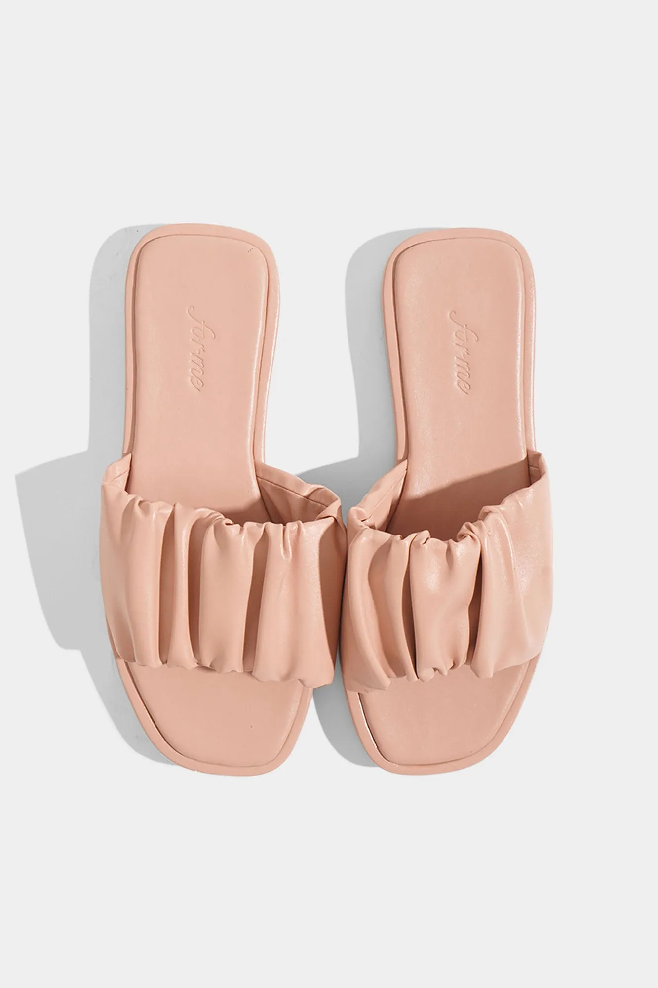 Round Toe Ruched Sandals