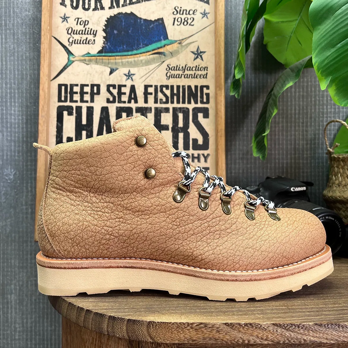 Rugged Textured Hiking Boots