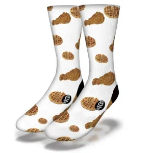 SAVVY SOX CHICKEN AND WAFFLES WHITE SOCKS