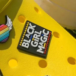 SHOE CHARMS - BLACK GIRL MAGIC SQUARE