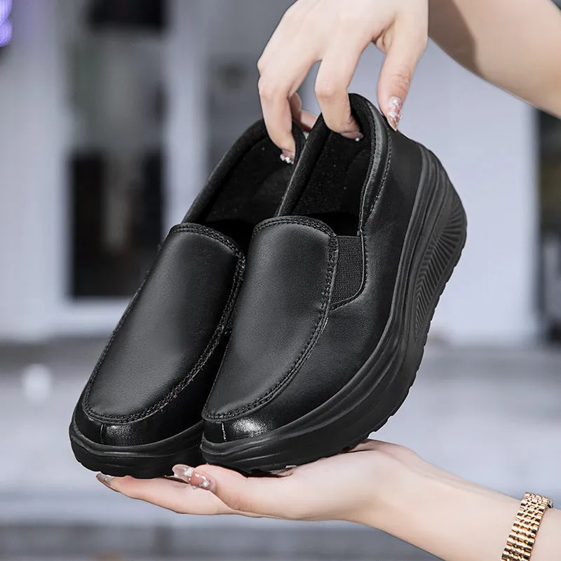 Shoes With Thick Soles And Wedge Heels