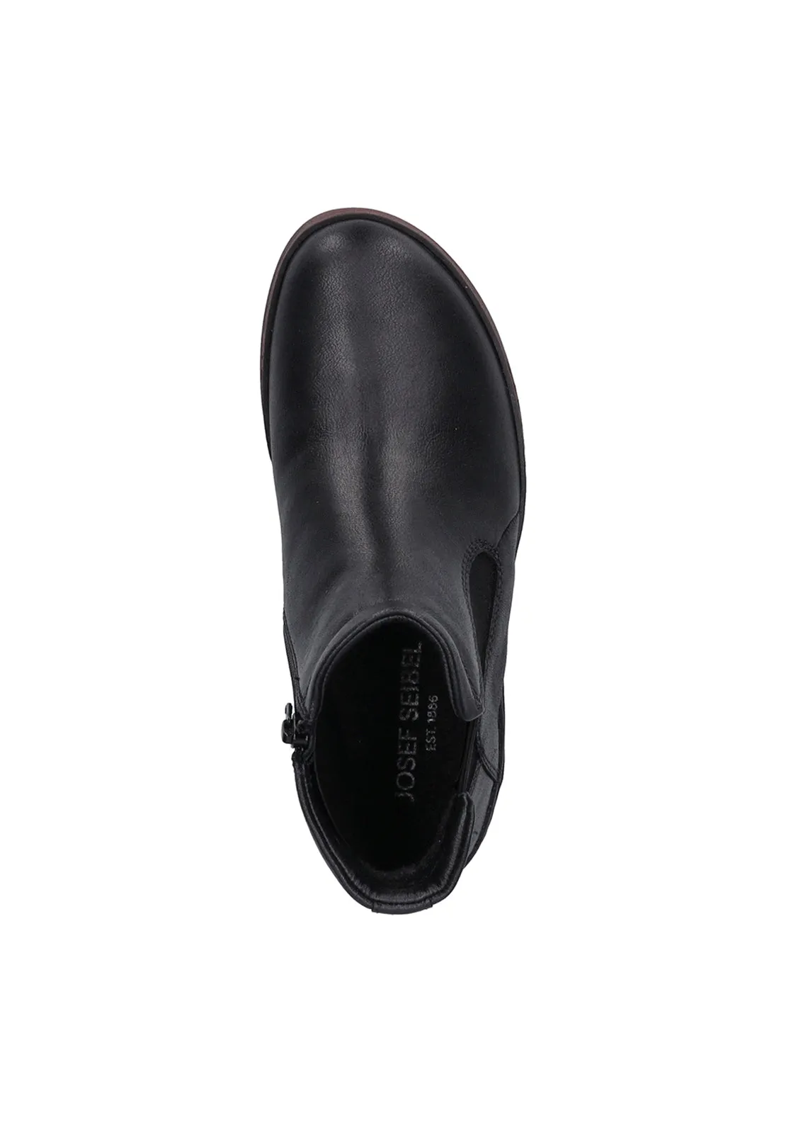 Short  2 Tone Gusset Side Zip Boot - Black / Purple