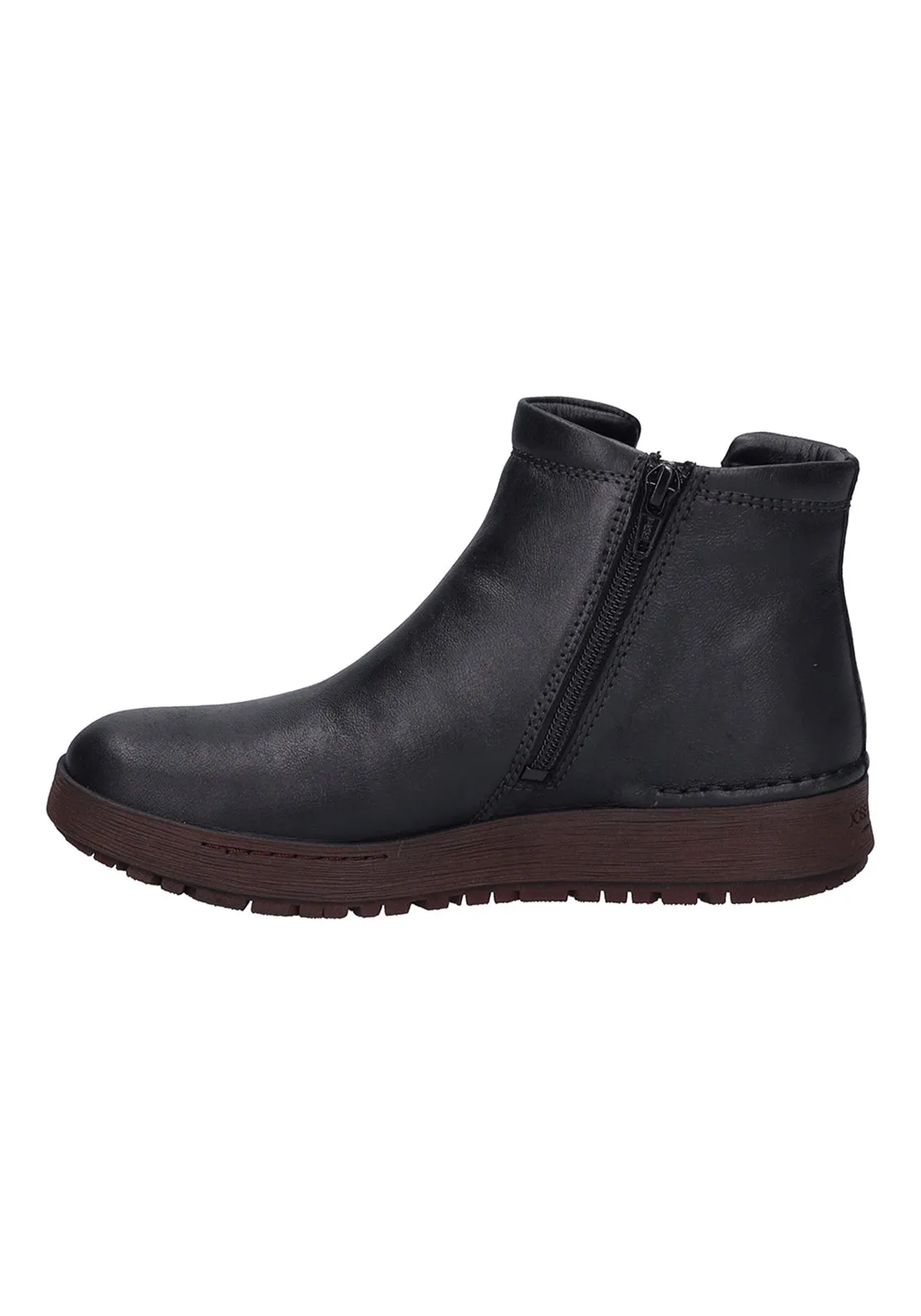 Short  2 Tone Gusset Side Zip Boot - Black / Purple
