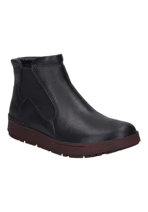 Short  2 Tone Gusset Side Zip Boot - Black / Purple