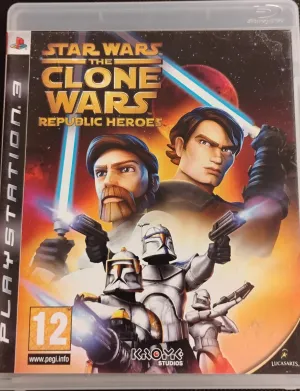 Star Wars The Clone Wars: Republic Heroes (U. manual) (Slid på cover)