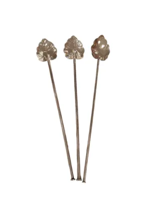 Sterling Silver Sipper Leaf Straws