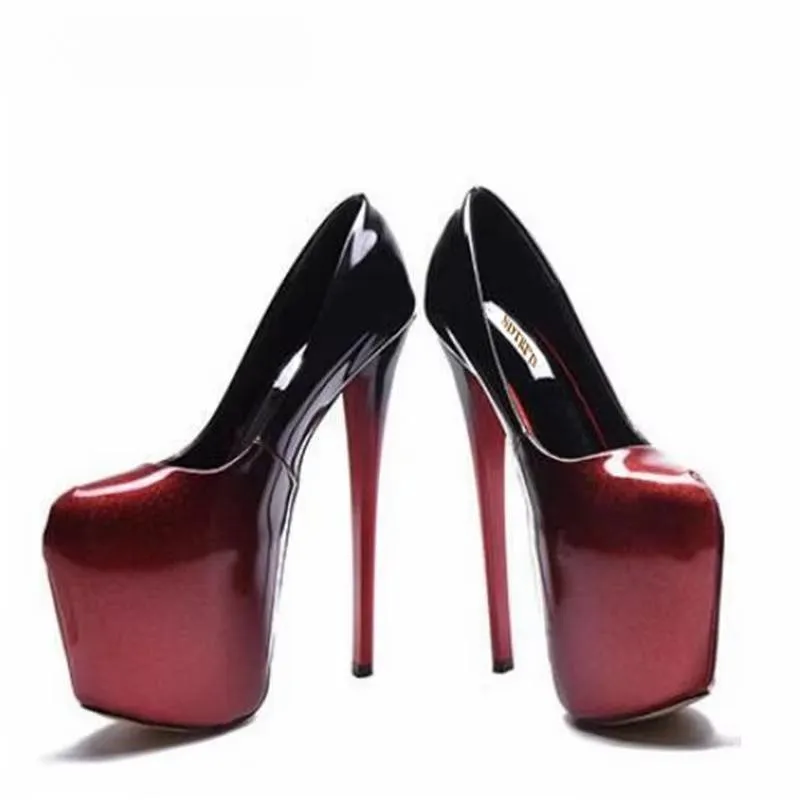 Stiletto Spring Autumn Platforms Shoes Woman 20cm Thin High-Heels