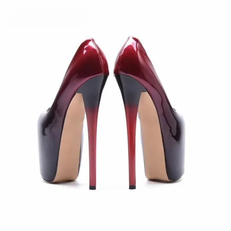Stiletto Spring Autumn Platforms Shoes Woman 20cm Thin High-Heels