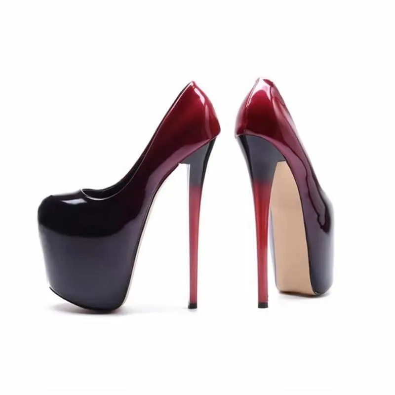 Stiletto Spring Autumn Platforms Shoes Woman 20cm Thin High-Heels