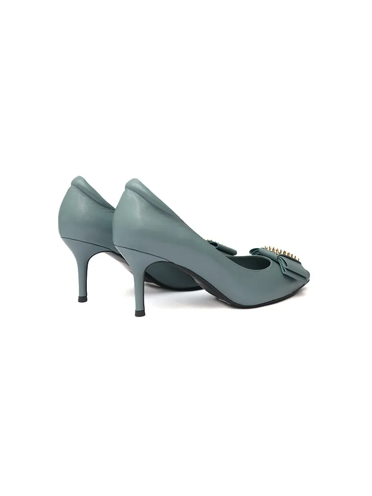 Studs Pointed Toe Heels
