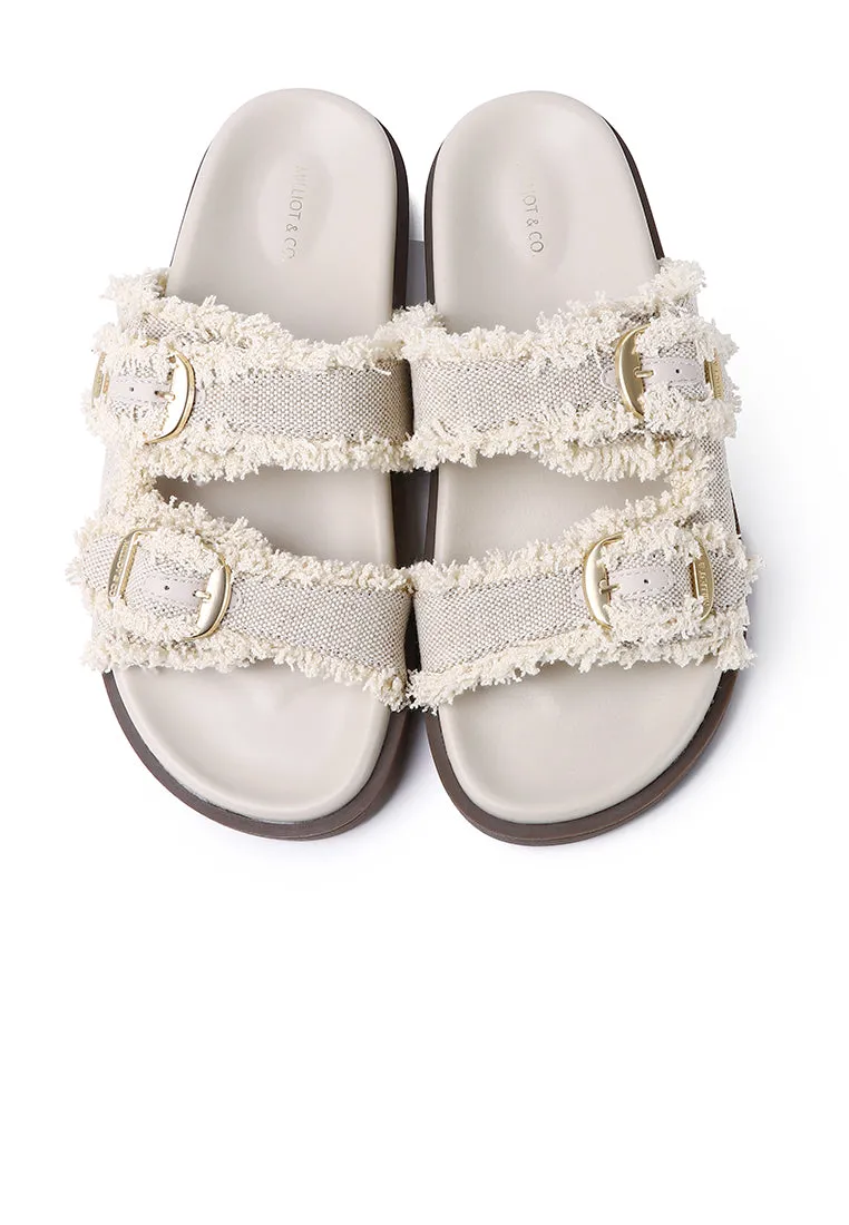 Suleika Buckled Strap Sandals (Beige)