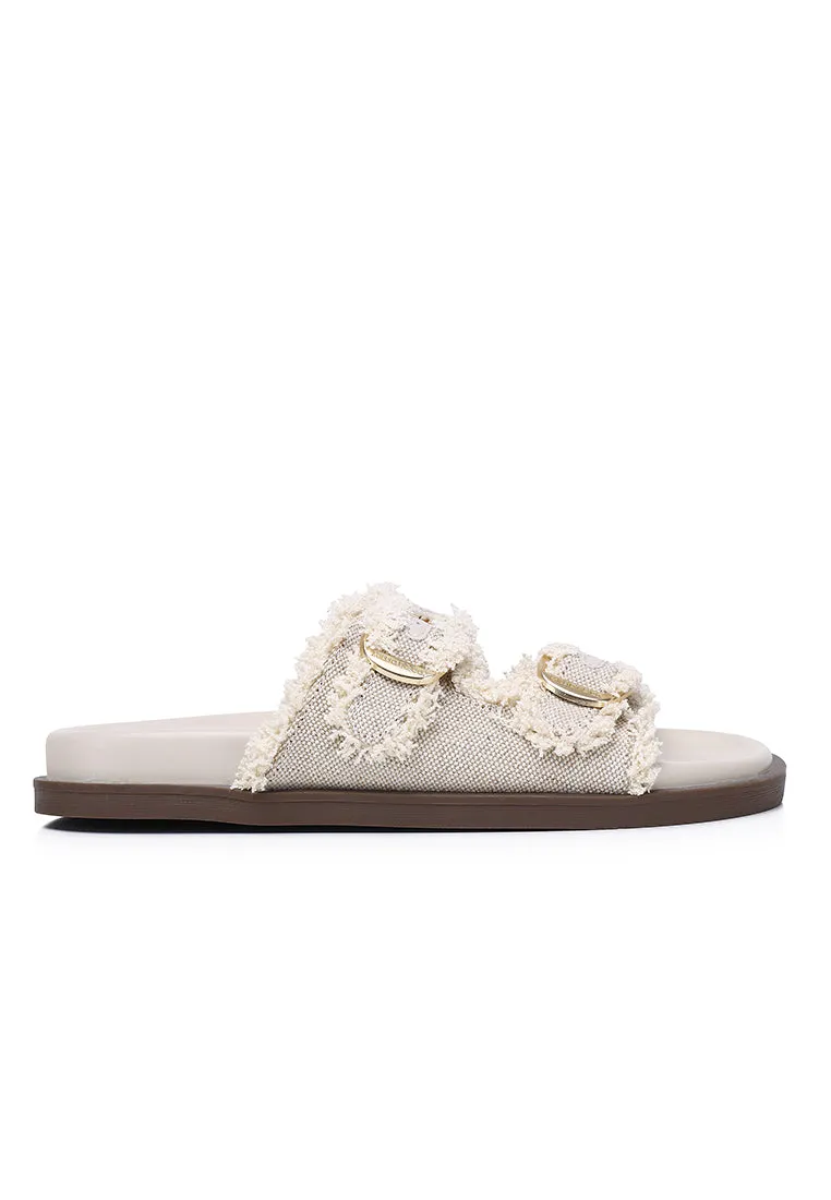 Suleika Buckled Strap Sandals (Beige)